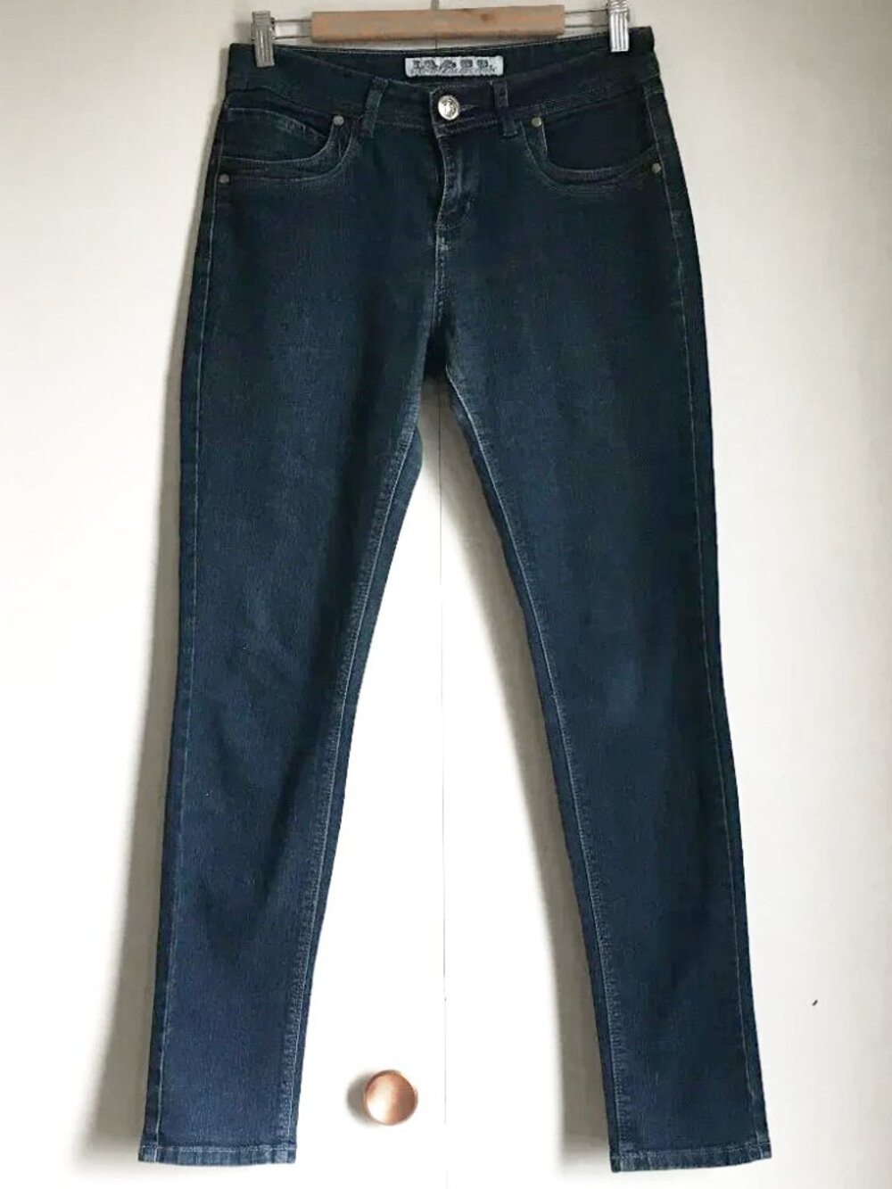 I.Q. & Co. Denim Collection Blue Jeans Size 6 Classic Straight Leg Stretch